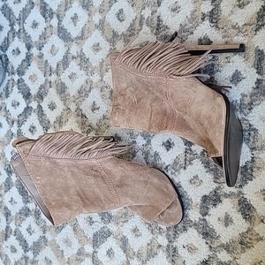 Dolce vita fringe open toe bootie